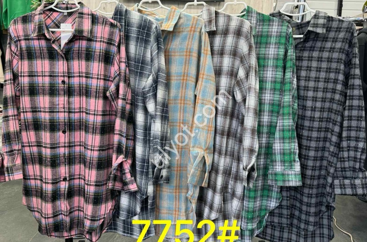 СОРОЧКА (3XL-6XL) СТРАЗИ ЗЕЛЕНИЙ 7752