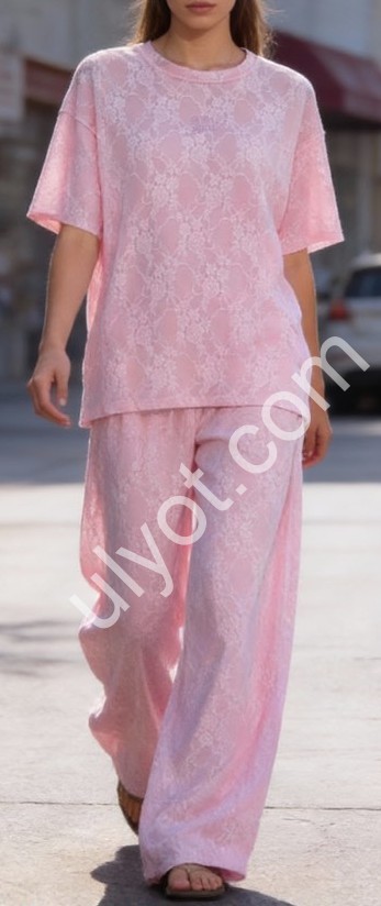 КОСТЮМ (44-50) ПРЯМИЙ РОЖОВИЙ TWO201