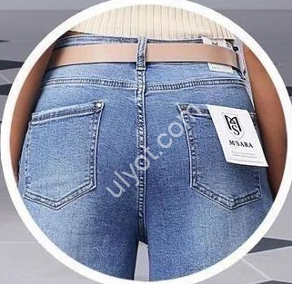 ДЖИНСИ M.SARA (S-2XL) СИНІЙ 1103-4