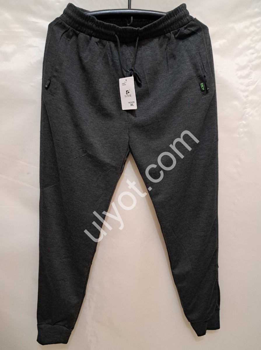 СПОРТ.ШТАНИ (XL-5XL) МАНЖЕТ ГРАФІТ 0107