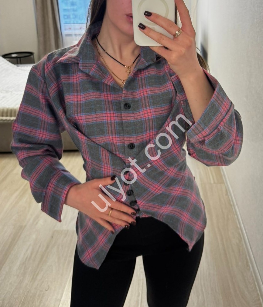 РУБАШКА (ONE SIZE 42-46) СЕРЫЙ 308