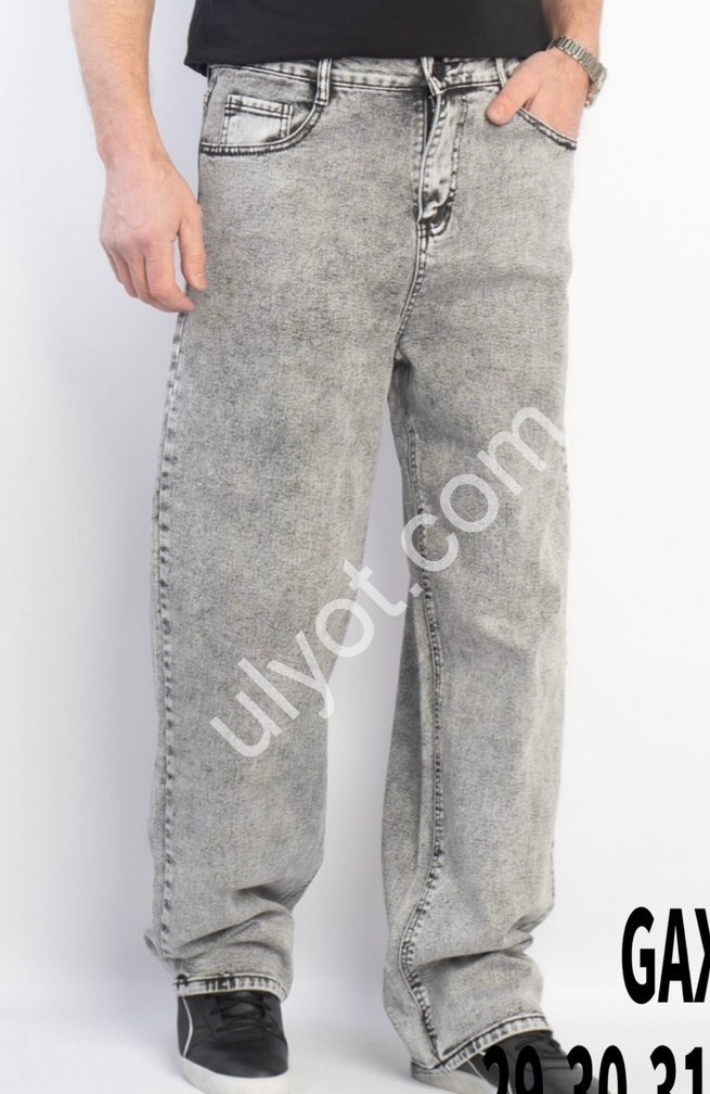ДЖИНСЫ GAXGAX (29-38) СЕРЫЙ 1281