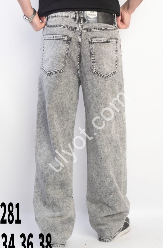 ДЖИНСЫ GAXGAX (29-38) СЕРЫЙ 1281
