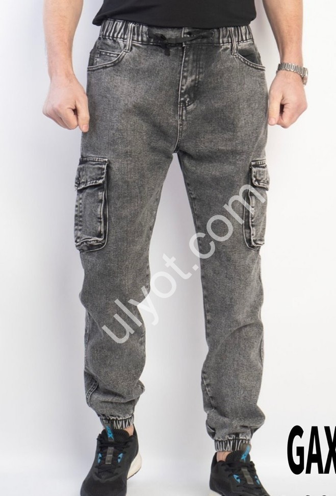 ДЖИНСИ GAXGAX (30-40) КАРГО ГРАФІТ 1267