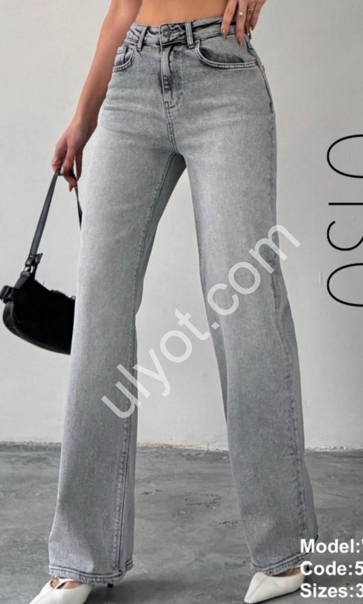 ДЖИНСЫ ZEO BASIC (34-42) СЕРЫЙ 5169