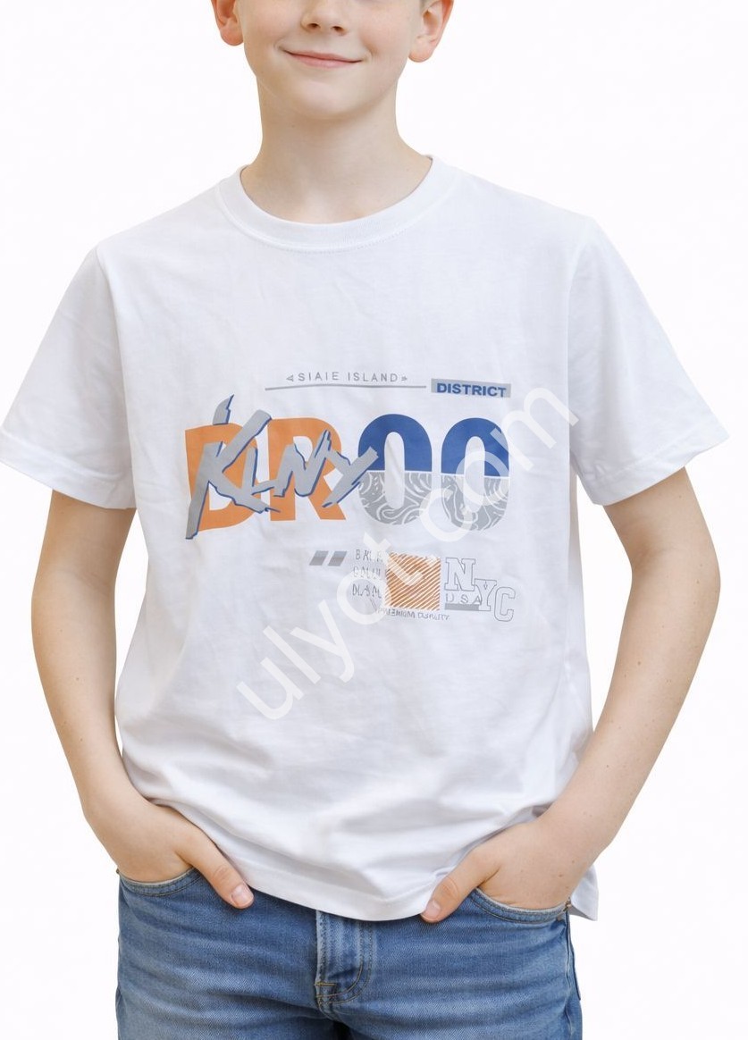 ФУТБОЛКА  (7-12 ЛЕТ) BROO БЕЛЫЙ 