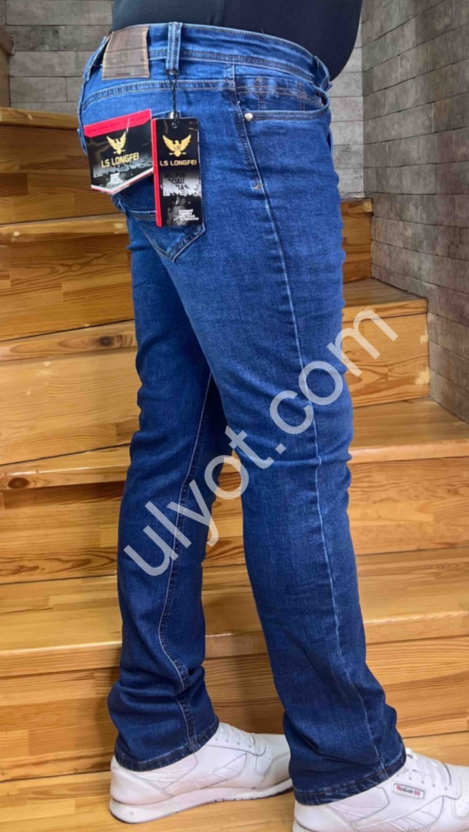 ДЖИНСЫ LONGFEI (29-38) Т.СИНИЙ 360
