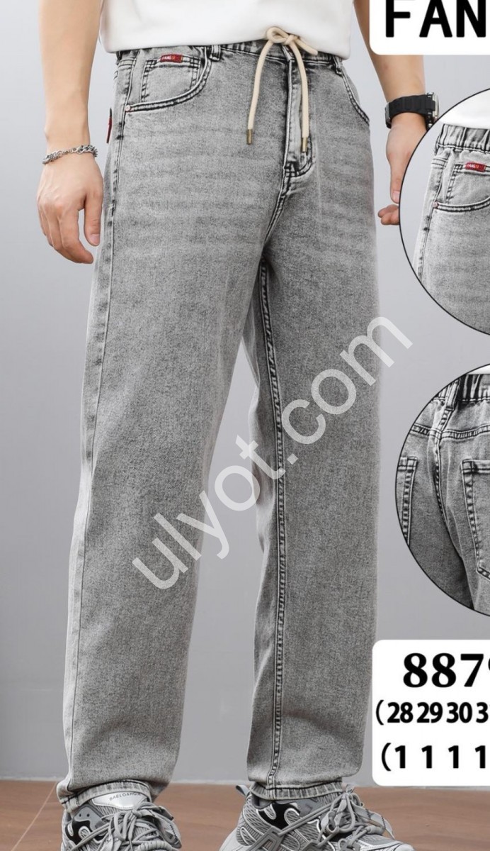 ДЖИНСЫ FANGSIDA (28-36) СЕРЫЙ 8879