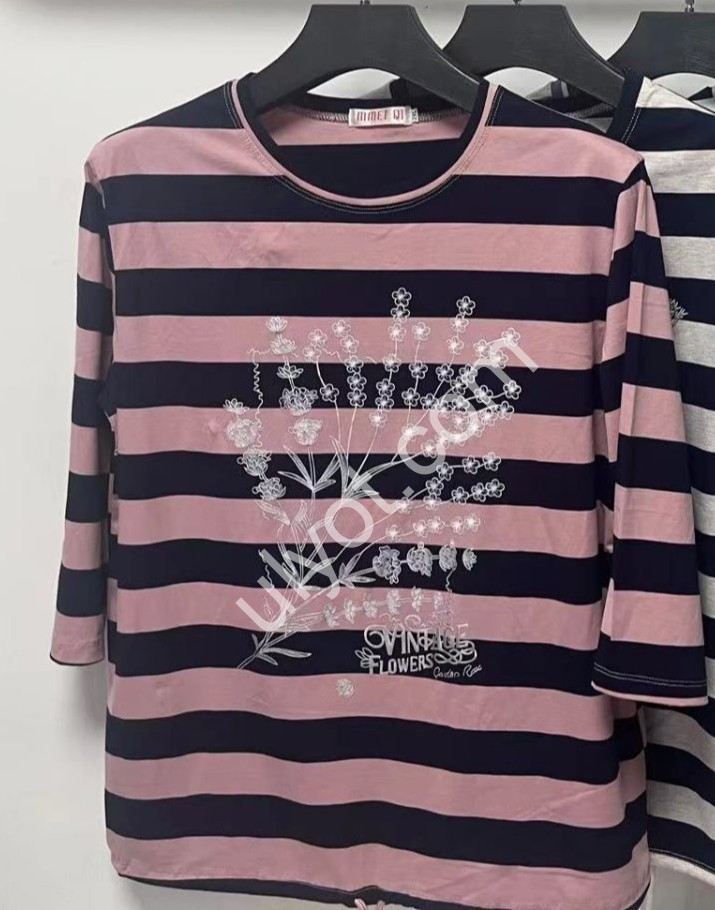 ФУТБОЛКА (2XL-5XL) БЕЖ+ЧЕРНЫЙ 7706