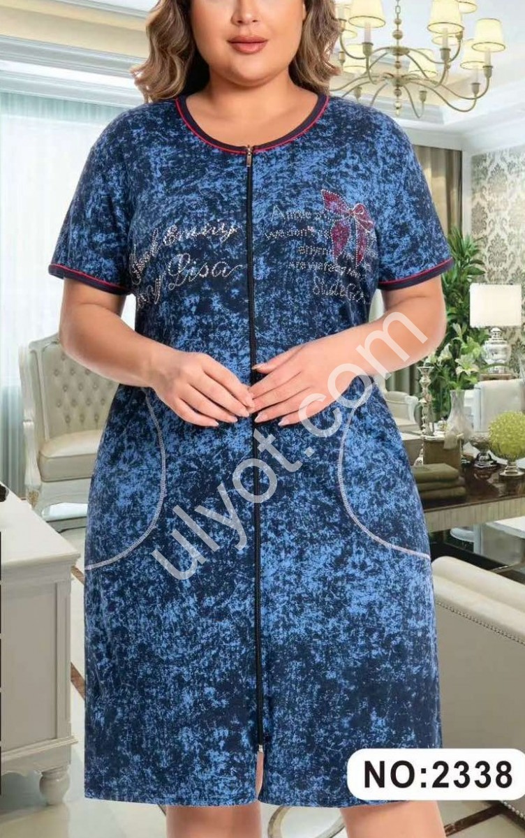 ХАЛАТ (58-66) СИНІЙ 2338