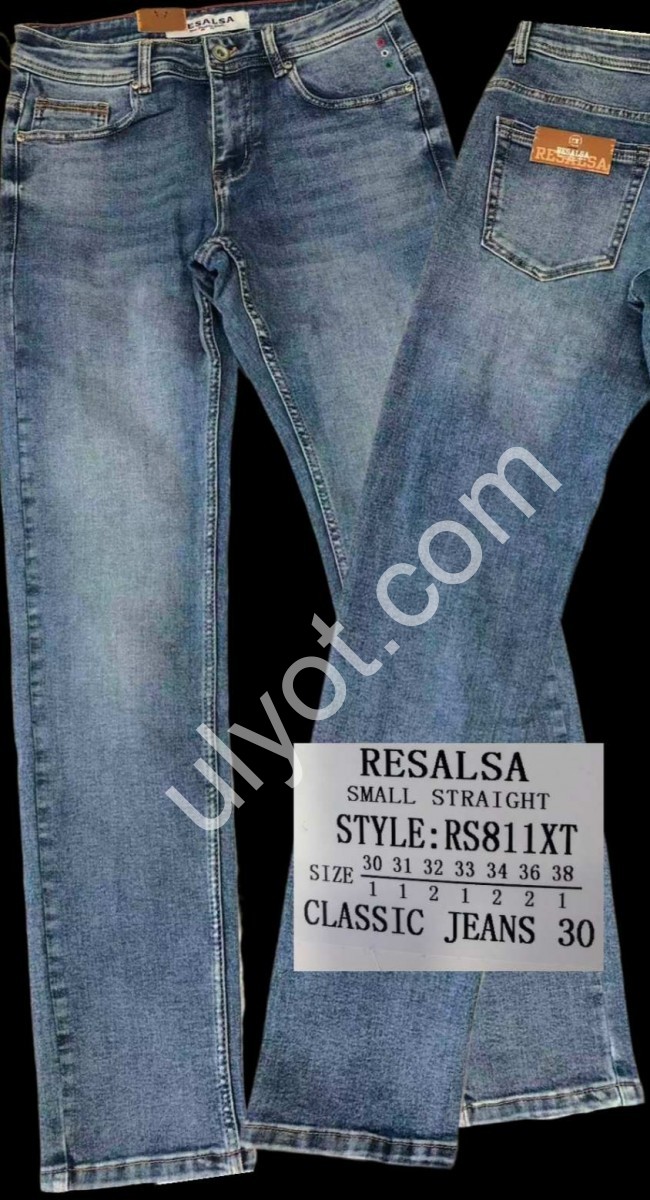 ДЖИНСЫ RESALSA (30-38) СИНИЙ 811