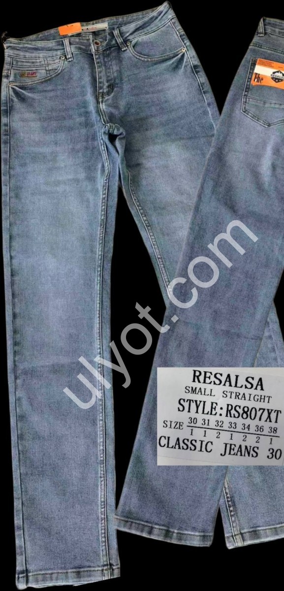 ДЖИНСЫ RESALSA (30-38) СИНИЙ 807