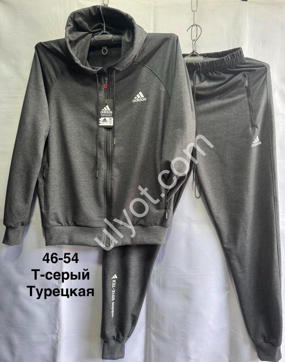 СПОРТ.КОСТЮМ A01 (46-54) МАНЖЕТ Т.СЕРЫЙ 