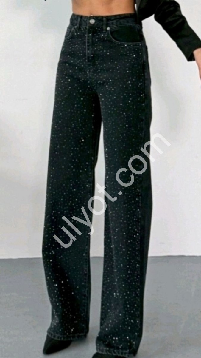 ДЖИНСИ ZEO BASIC (34-42) СТРАЗИ ГРАФІТ 5119