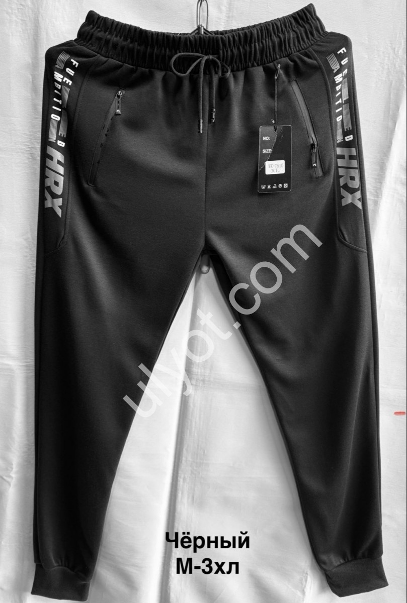 СПОРТ.ШТАНИ (M-3XL) ЧОРНИЙ 2818