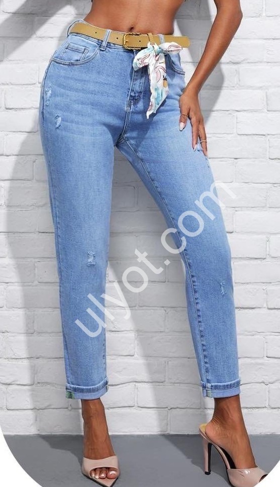 ДЖИНСЫ M.SARA (XS-XL) СИНИЙ 3051-4