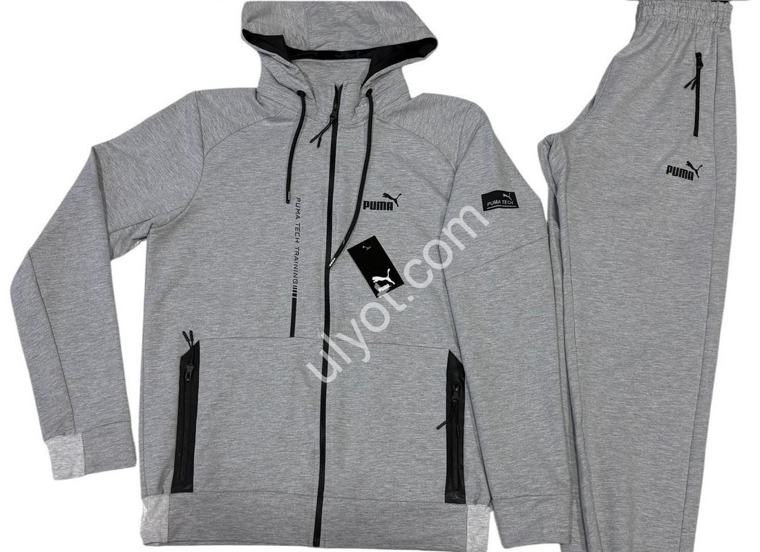 СПОРТ.КОСТЮМ P15 (50-58) МАНЖЕТ СІРИЙ 777/1