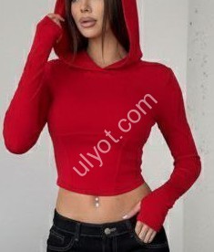 КОФТА З КАПЮШОНОМ (42-46) ЧЕРВОНИЙ 1705