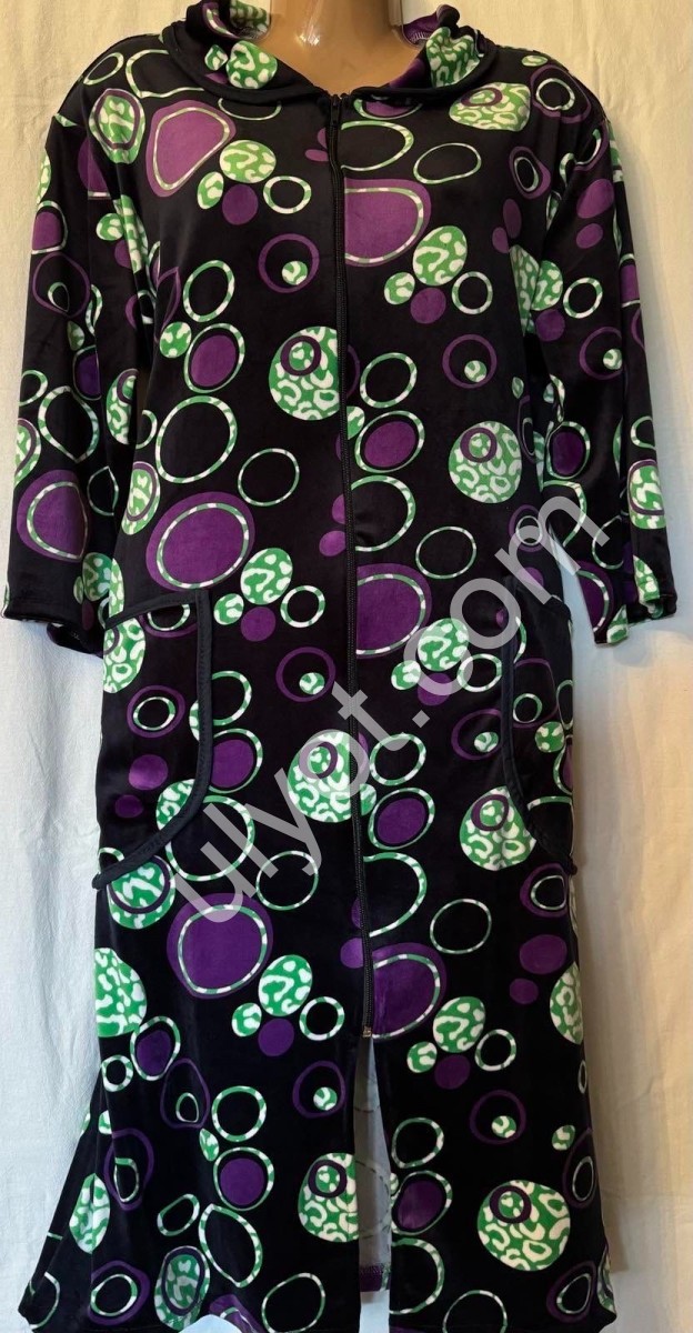 ХАЛАТ (52-62) КРУГИ ЧЕРНЫЙ 