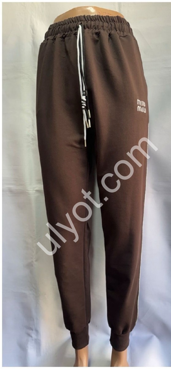 СПОРТ. ШТАНЫ M40 (46-54) МАНЖЕТ ШОКОЛАД 