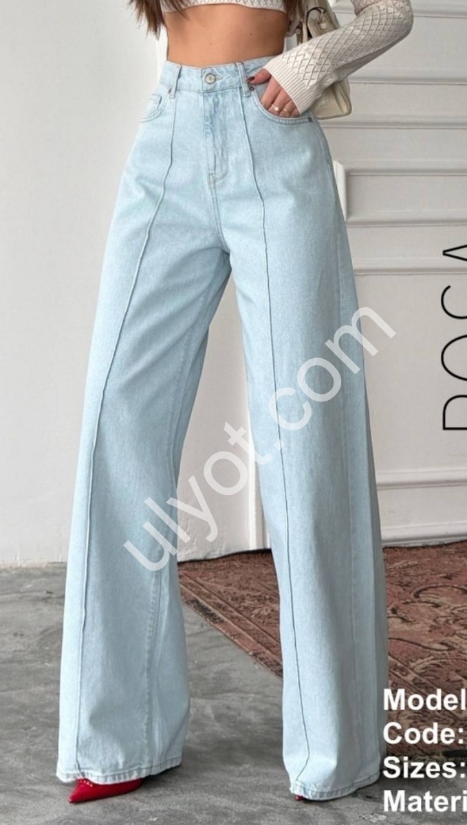 ДЖИНСЫ ZEO BASIC (34-42) ГОЛУБОЙ 5157