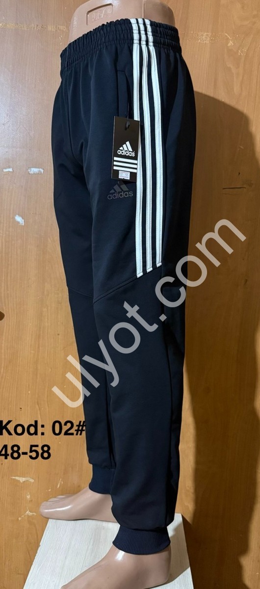 СПОРТ.ШТАНЫ A01 (48-58) МАНЖЕТ Т.СИНИЙ 02