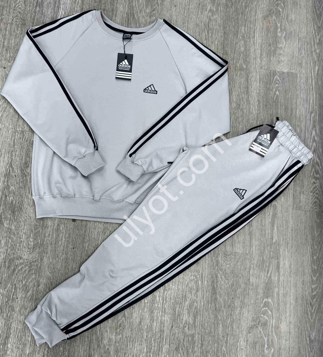 СПОРТ.КОСТЮМ A01 (M-3XL) МАНЖЕТ СВ.СІРИЙ 293-209