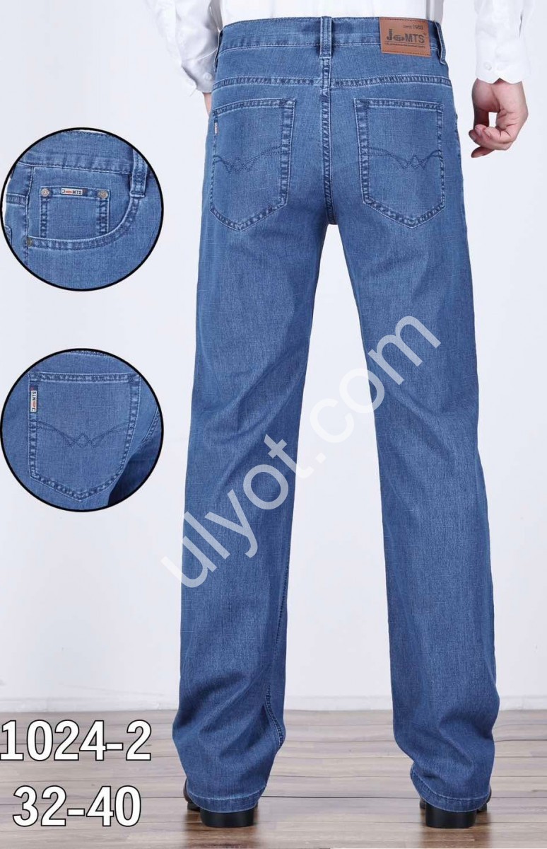 ДЖИНСЫ BASANJIU (32-40) СИНИЙ 024-2