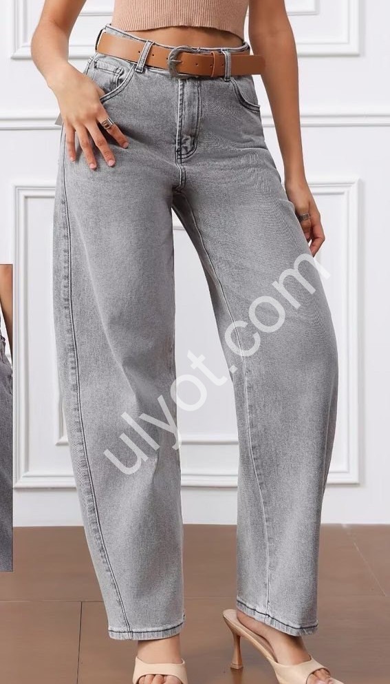 ДЖИНСЫ M.SARA (XS-XL) СЕРЫЙ 002-D