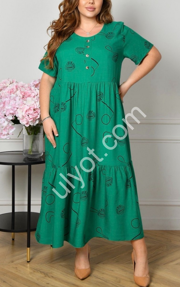 СУКНЯ (2XL-4XL) ЗЕЛЕНИЙ A6-1
