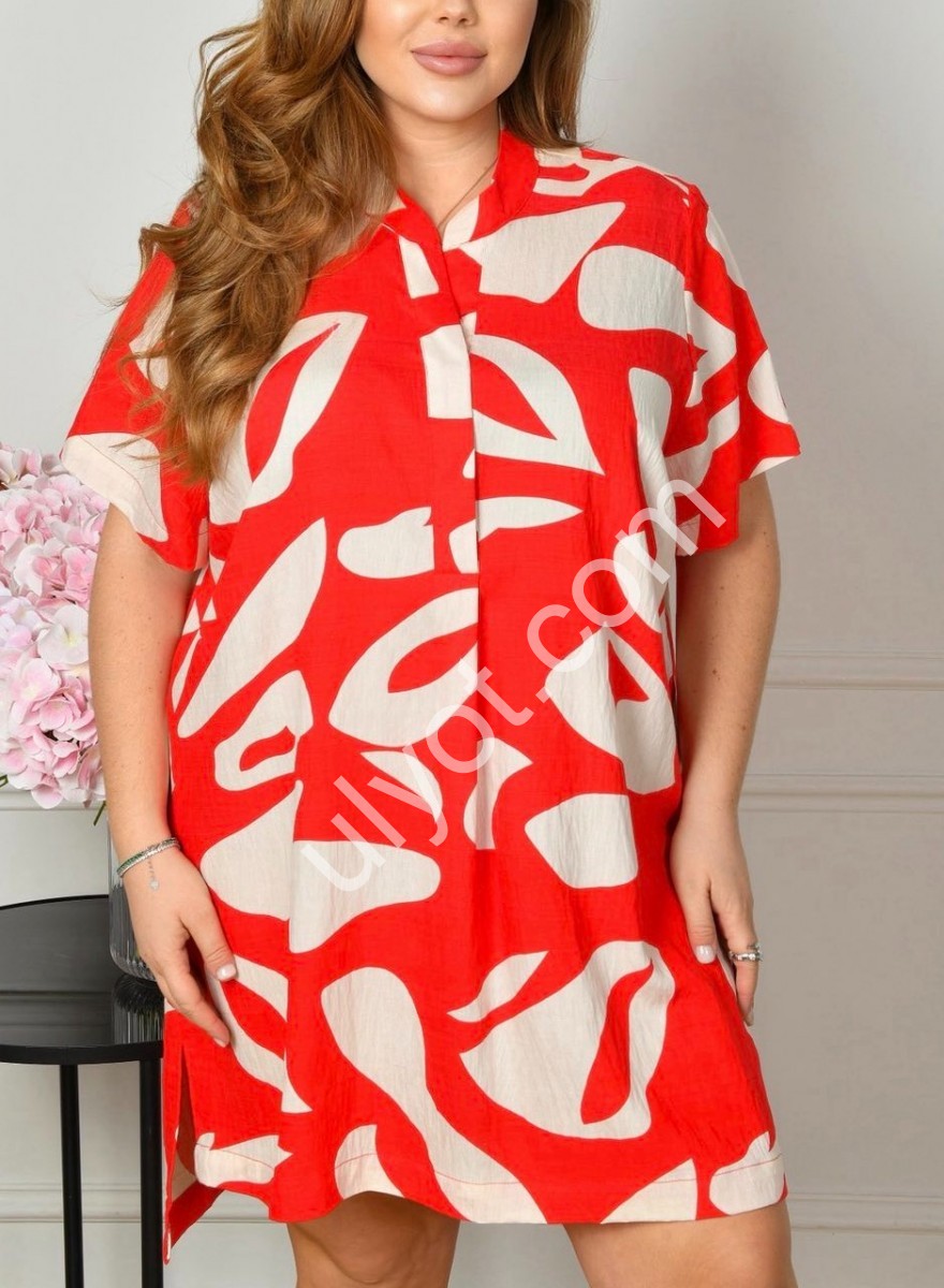 РУБАШКА (2XL-4XL) КРАСНЫЙ 4496