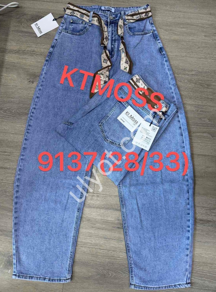 ДЖИНСЫ KT.MOSS (28-33) ГОЛУБОЙ 9137