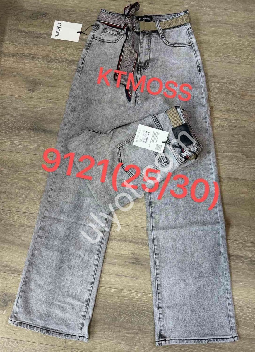 ДЖИНСЫ KT.MOSS (25-30) СЕРЫЙ 9121