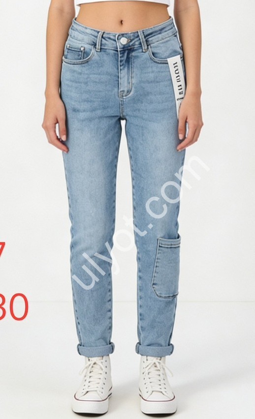 ДЖИНСЫ DENIM NEW (25-30) ГОЛУБОЙ 587
