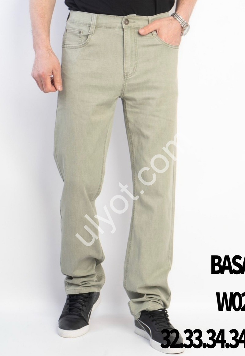 ДЖИНСЫ BASANJIU (32-40) СВ.БЕЖ 024-36
