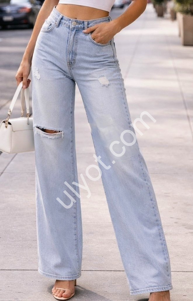 ДЖИНСЫ WOMAN DENIM (34-42) ГОЛУБОЙ 1025/1728