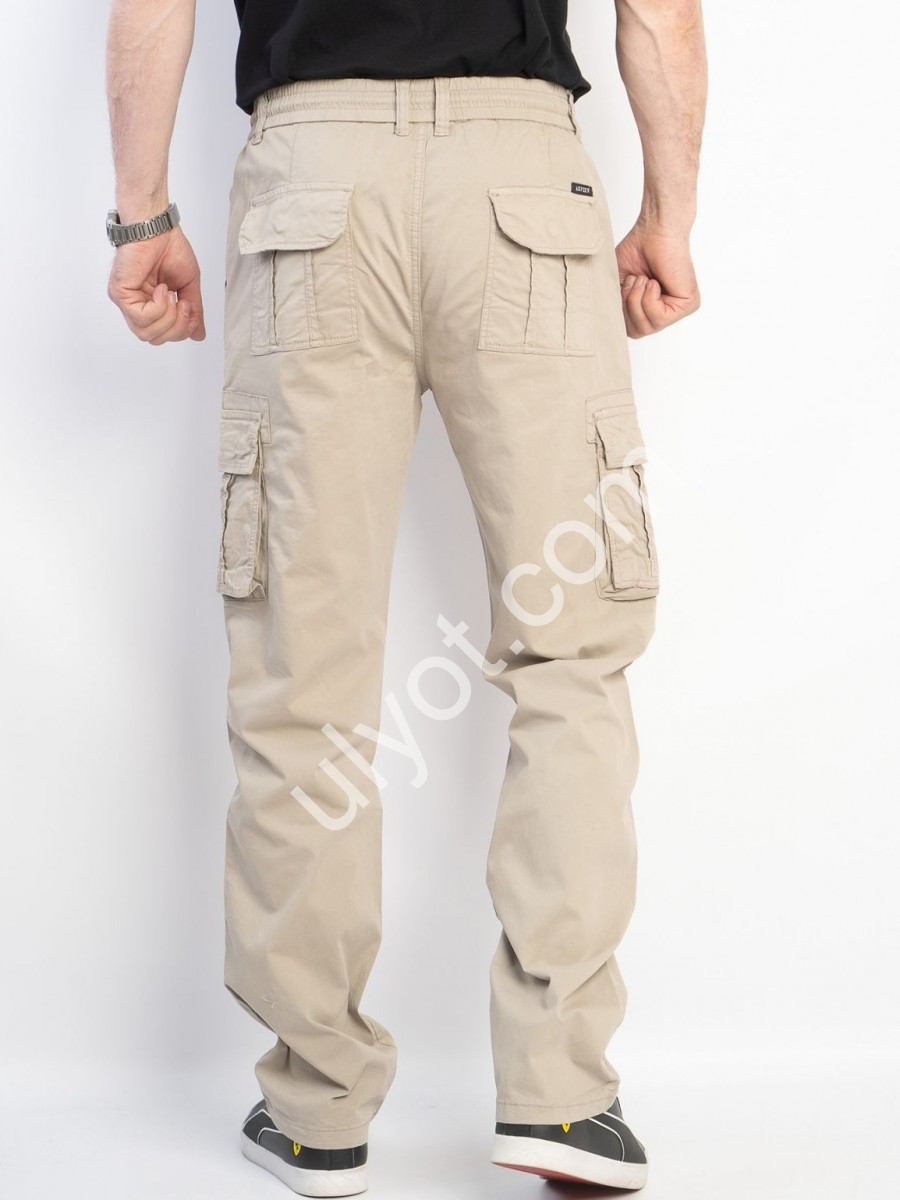 ДЖЕГИНСЫ AKPZEN (32-40) КАРГО БЕЖ 8096-10