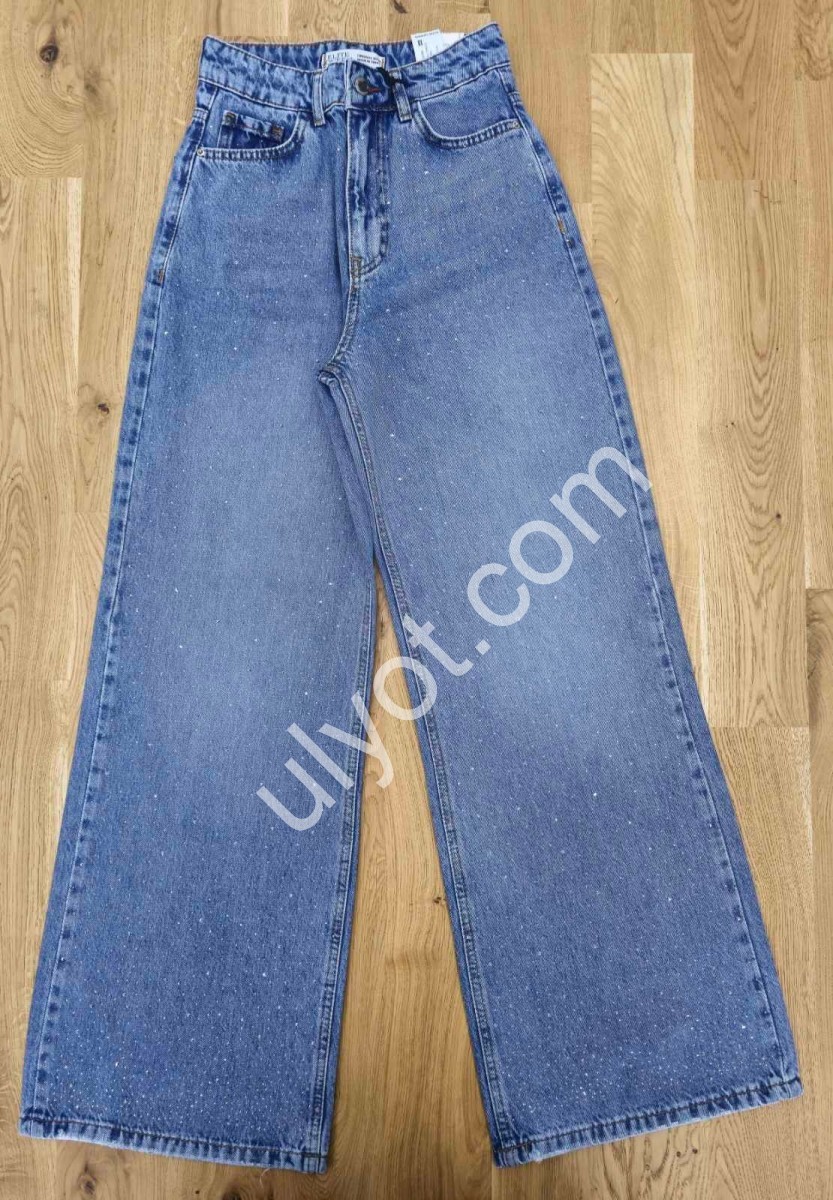 ДЖИНСЫ ELITE QUEEN (25-30) СТРАЗЫ СИНИЙ 1312/T-1-12