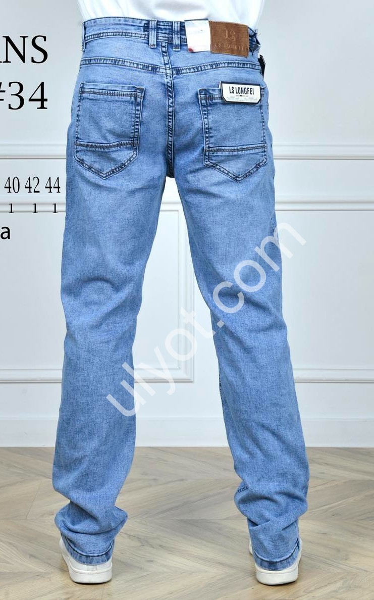ДЖИНСЫ LS JEANS (34-44) ГОЛУБОЙ 808D