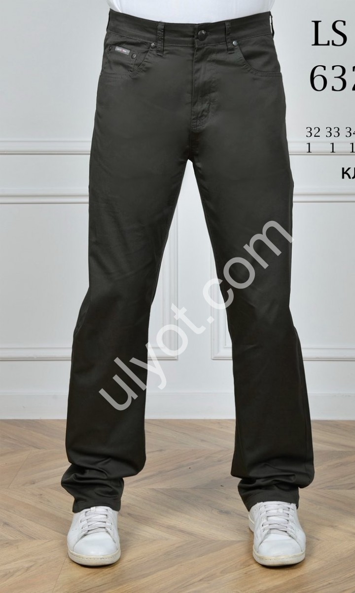 БРЮКИ LS JEANS (32-40) ГРАФИТ 6327B