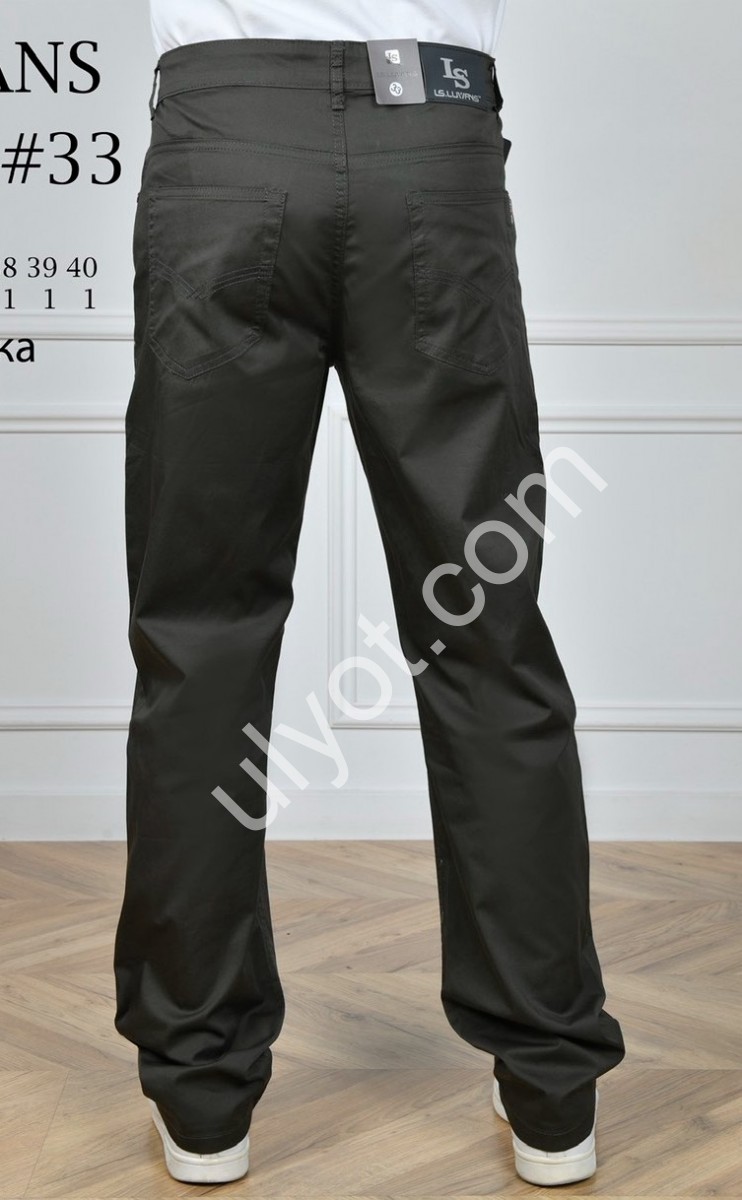 БРЮКИ LS JEANS (32-40) ГРАФИТ 6327B