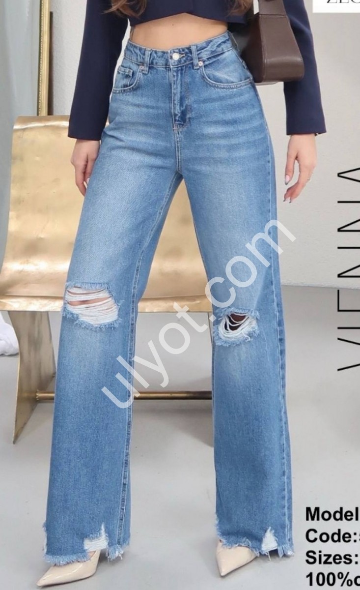 ДЖИНСЫ ZEO BASIC (34-42) ГОЛУБОЙ 5360