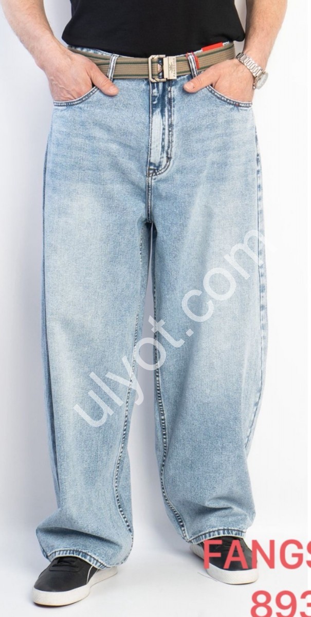 ДЖИНСЫ FANGSIDA (28-34) ГОЛУБОЙ 8930