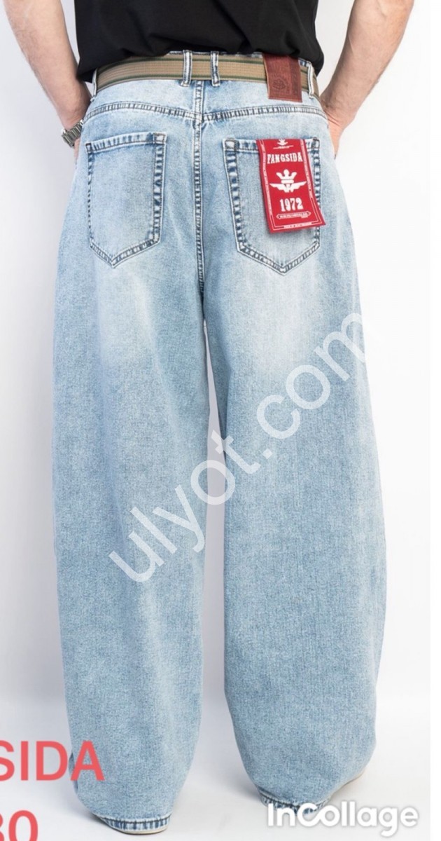 ДЖИНСЫ FANGSIDA (28-34) ГОЛУБОЙ 8930