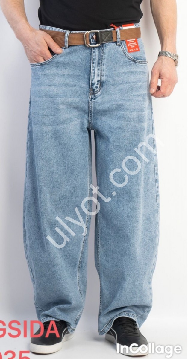 ДЖИНСЫ FANGSIDA (29-34) ГОЛУБОЙ 8935
