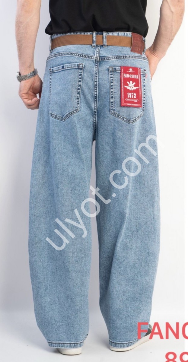 ДЖИНСЫ FANGSIDA (29-34) ГОЛУБОЙ 8935