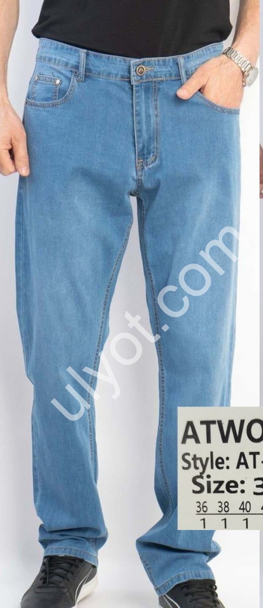ДЖИНСЫ ATWOLVES (36-46) ГОЛУБОЙ 6626