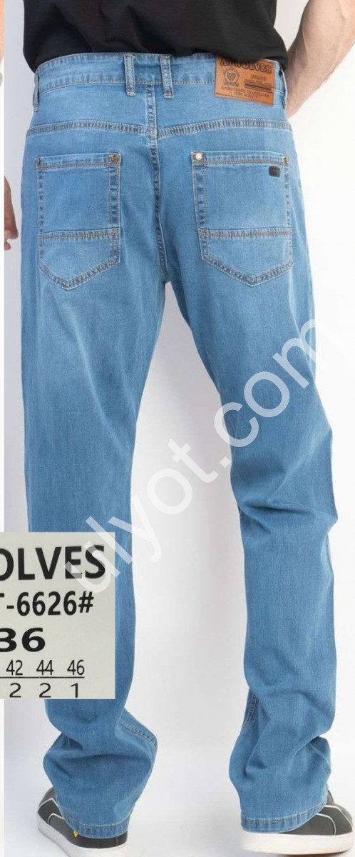 ДЖИНСЫ ATWOLVES (36-46) ГОЛУБОЙ 6626