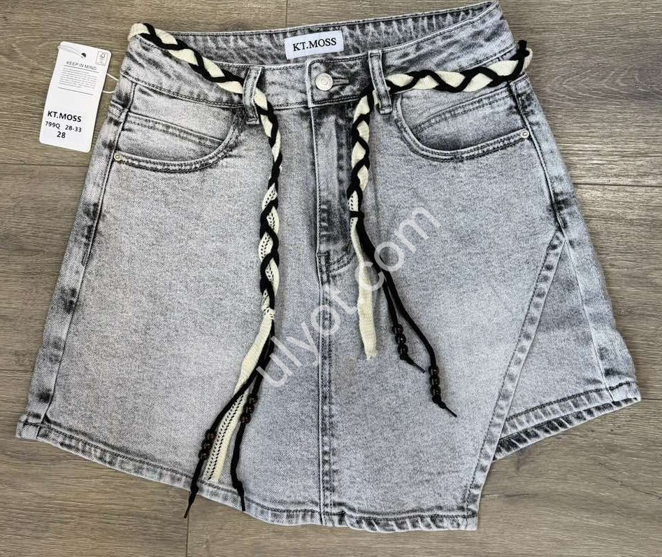 ШОРТЫ-ЮБКА KT.MOSS (28-33) СЕРЫЙ 799