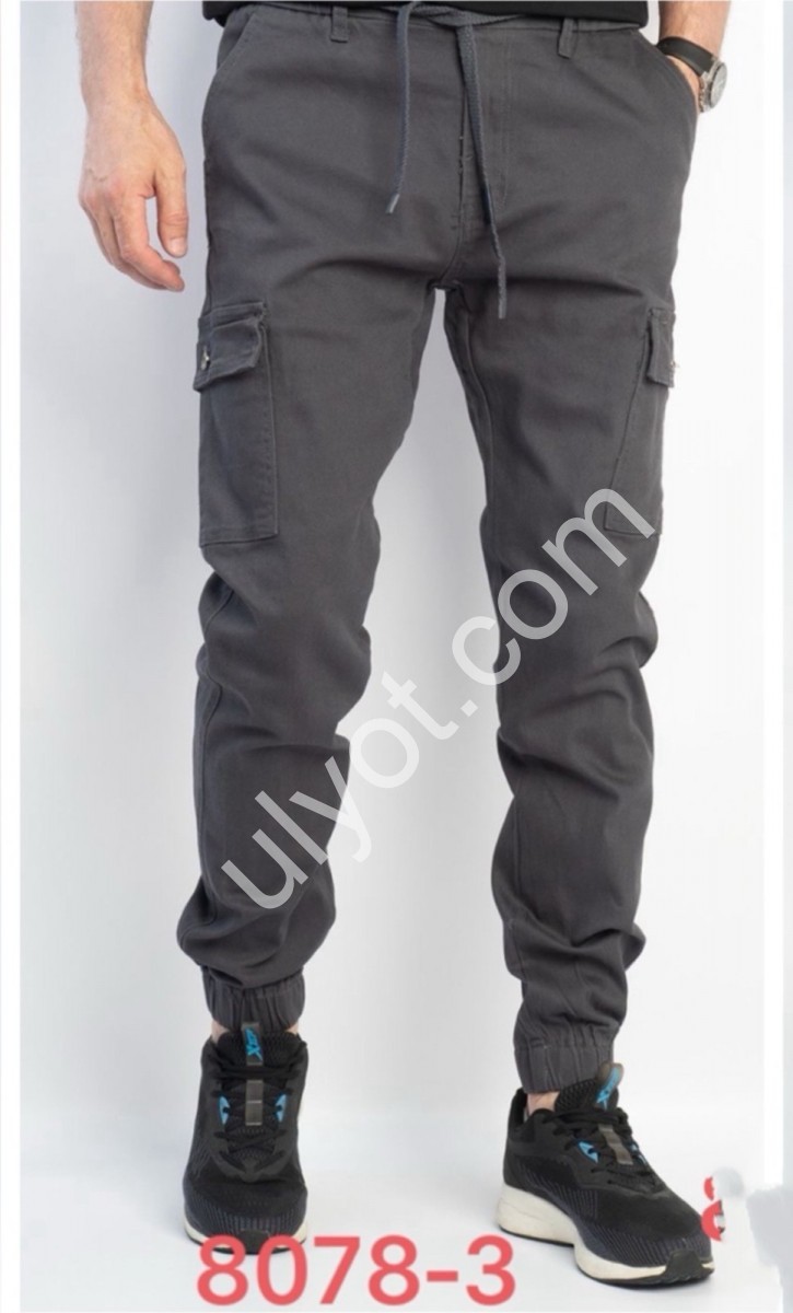 ДЖИНСИ RTROOSS (30-36) КАРГО СІРИЙ 8078-3